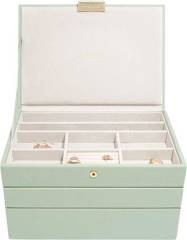 Szkatułka na biżuterię Stackers potrójna classic szałwiowa zieleń