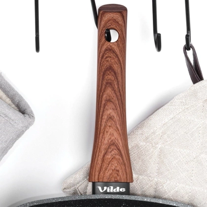 Patelnia do grillowania granitowa kwadratowa BLACK&WOOD 28x28 cm