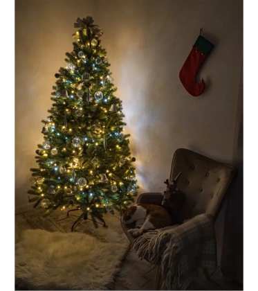 Choinka sztuczna PE09 220 cm FULL PE jasnozielona gęsta z metalowym stojakiem