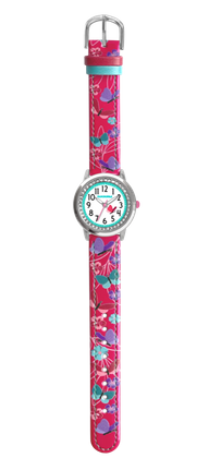 CLOCKODILE Różowy zegarek dla dziewczynek MOTYL