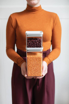 Pojemnik kwadratowy 1,6l Tasty+ jasny szary 122484