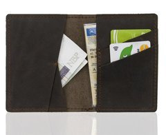 Skórzany męski portfel slim wallet BRØDRENE SW07 ciemny brąz - min. zamówienie 20 / 50 / 100 szt.