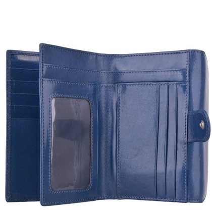 Portfel damski skórzany KEMER D34 Granatowy - min. zamówienie 20 / 50 / 100 szt.