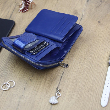 Portfel damski skórzany PELLUCCI GF115 Niebieski