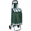 WÓZEK TORBA NA KÓLKACH NA ZAKUPY ZE STELAŻEM 31L ZIELONO BIAŁY