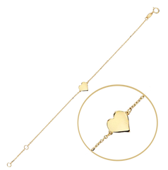 MINET Złota bransoletka serce Au 585/1000 1,00g