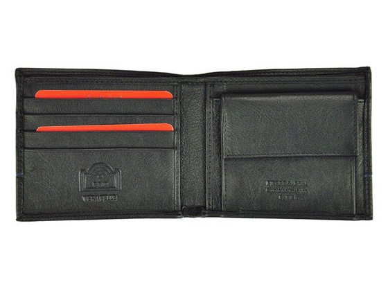 Portfel męski skórzany PIERRE CARDIN SAHARA TILAK15 8824 Czarny / Czerwony