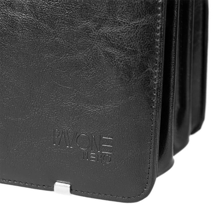 Skórzana teczka męska aktówka na laptopa czarna - Pavone Nero Modena 2195 BL