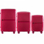 Zestaw 3 walizek WINGS DQ181-04 Rose Red