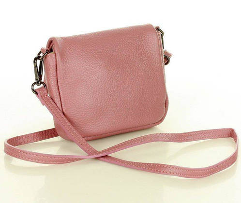 Mini torebka etui na telefon na pasku wizytowa listonoszka phone pouch - MARCO MAZZINI dusty róż - min. zamówienie 20 / 50 / 100 szt.