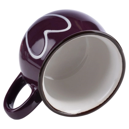 Kubek ceramiczny z uchwytem kolorowe serca zestaw 6 szt. 320 ml