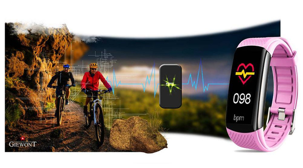 Smartband Giewont GW200-4 + Dodatkowy pasek różowy