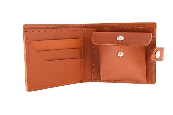 Portfel skórzany unisex KEMER VOOC Vintage P21 Koniak