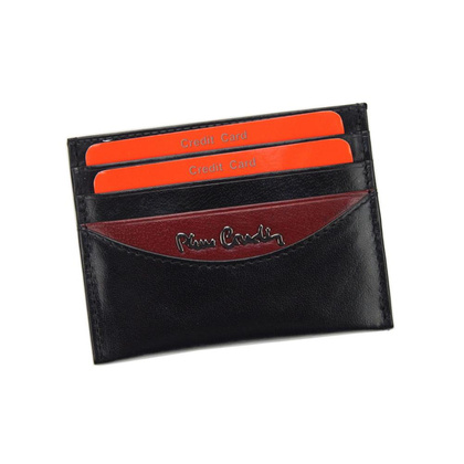 Portfel męski skórzany PIERRE CARDIN TILAK29 475 Czarny / Czerwony