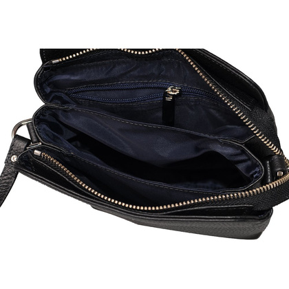 Torebka damska skórzana KEMER R 320 Czarna - min. zamówienie 20 / 50 / 100 szt.