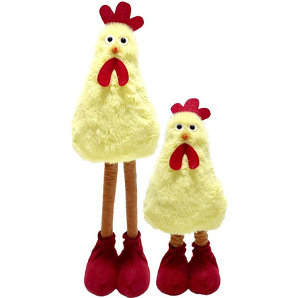 KURA NA TELESKOPACH 40-48CM DEKORACJA WIOSENNA