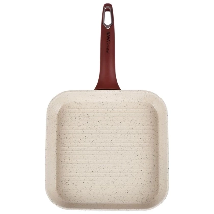 Patelnia grillowa kwadratowa granitowa 27x27 cm TERRESTRIAL