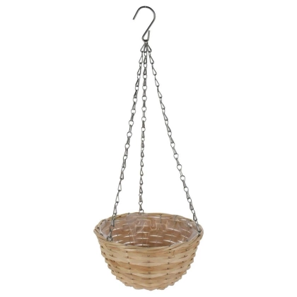 Osłonka na kwiaty roślinę wisząca pleciona na doniczkę kwietnik koszyk boho 30x16,5 cm