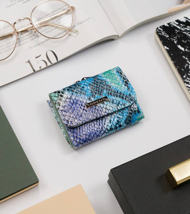 Portmonetka damska z wężowym wzorem — Lorenti