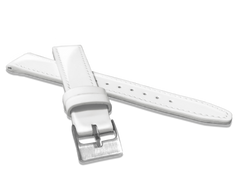 MINET Biały skórzany pasek o wysokim połysku GLAMOUR - 18