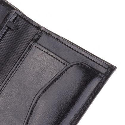 Portfel męski skórzany KEMER P32 Czarny - min. zamówienie 20 / 50 / 100 szt.