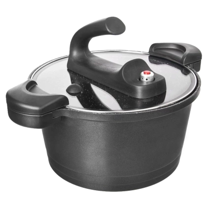 Szybkowar garnek ciśnieniowy granitowy do gotowania duszenia GRANDE 5,5 l