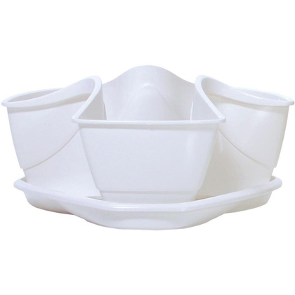 Ogród wertykalny doniczka kaskada do ziół biała