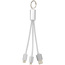 Kabel do ładowania 3w1 Metal z kółkiem na klucze