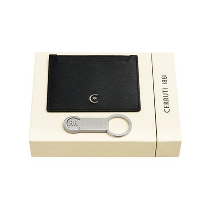 Zestaw upominkowy Cerruti 1881 etui na karty i brelok NAK515B + NLC515A