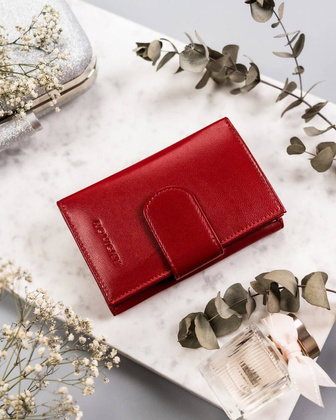 Elegancki portfel damski ze skóry naturalnej