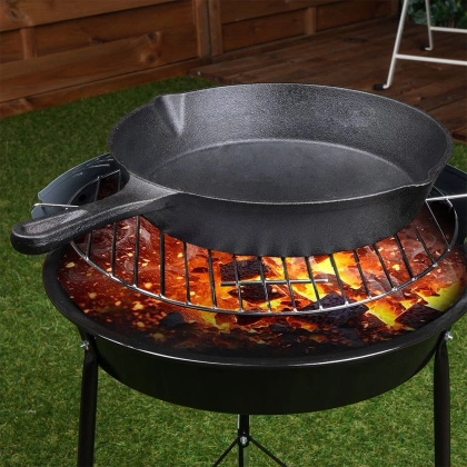 Patelnia żeliwna okrągła talerz żeliwny 25 cm indukcja