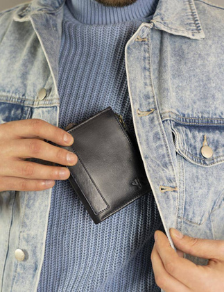 Portfel z dwiema kieszeniami na bilon Rovicky Granatowy