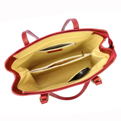 Torebka damska skórzana KEMER 14 Ciemno czerwona