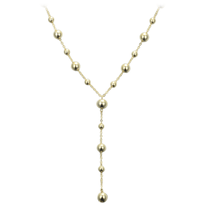 MINET Elegancki pozłacany srebrny naszyjnik z kulkami