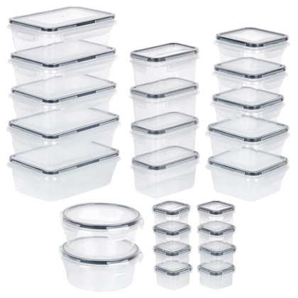 Pojemniki na żywność z pokrywką i uszczelką 24 szt.