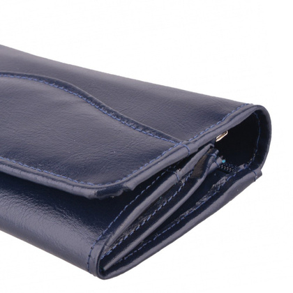 Portfel damski skórzany KEMER P17 Granatowy - min. zamówienie 20 / 50 / 100 szt.