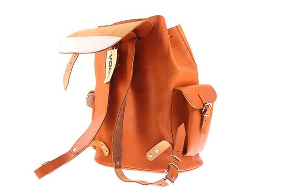 Ogromny plecak skórzany KEMER VOOC Vintage P40 koniak