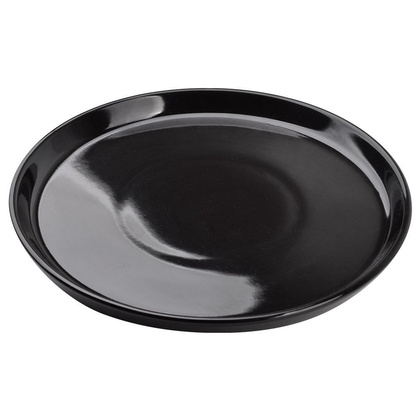 Talerz obiadowy płaski płytki porcelanowy czarny duży 24 cm