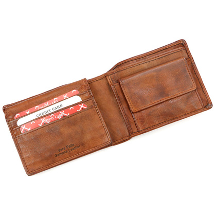 Portfel męski skórzany PELLUCCI IN-1098 Brązowy