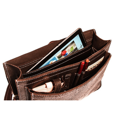 Skórzana torba na ramię teczka KEMER VOOC TC5 brąz