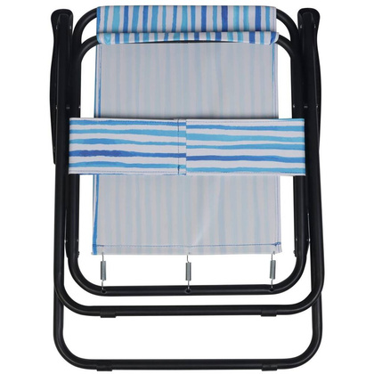 KRZESŁO TURYSTYCZNE Z PODŁOKIETNIKAMI 52x44x75CM SKŁADANE BLUE LINES