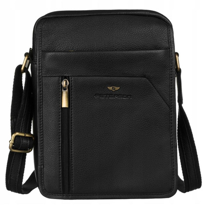 Listonoszka męska ze skóry naturalnej