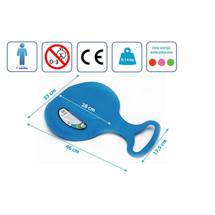 Ślizg Plastikowy Apple Niebieski