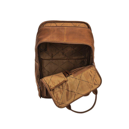 Plecak z miejscem na smartfon, tablet 12,9" oraz laptop 14" Koniak - min. zamówienie 20 / 50 / 100 szt.