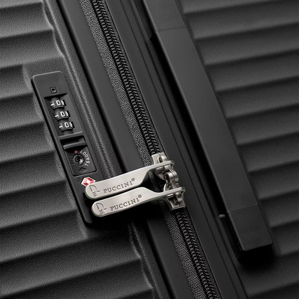 Średnia walizka PUCCINI MONTE CARLO PC036TB 1 Czarna
