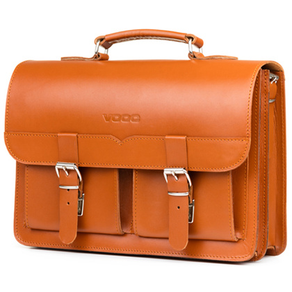 TECZKA SKÓRZANA 2W1 KEMER VOOC Vintage P112 CZARNA