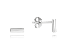 MINET Minimalistyczne srebrne kolczyki PATYCZKI