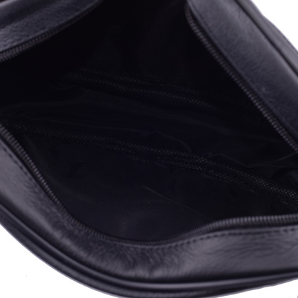 Saszetka skórzana KEMER 021 Czarna - min. zamówienie 20 / 50 / 100 szt.