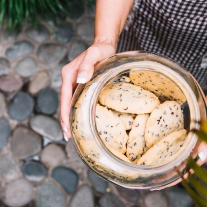 Pojemnik szklany słoik słój do przechowywania 0,6 l do produktów sypkich ciastek kawy