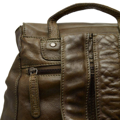 Plecak z miejscem na smartfon Zielony/ Brązowy - min. zamówienie 20 / 50 / 100 szt.